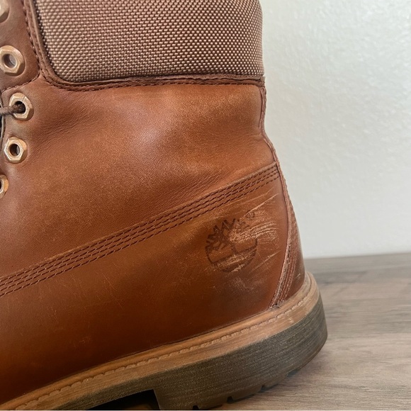 Timberland Men’s Brown Lace Up 6 Inch Leather Waterproof Boots Size 11 - Picture 2 of 11